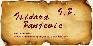 Isidora Panjević vizit kartica
